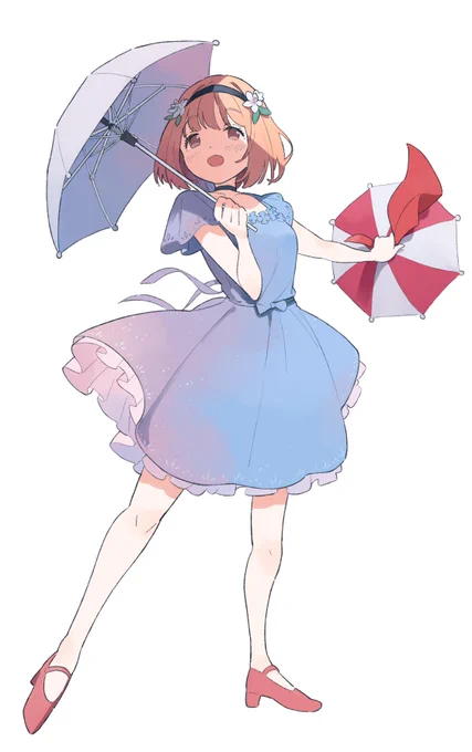 過去絵だけど、本に載せられなかったパラソルマジックの女の子 