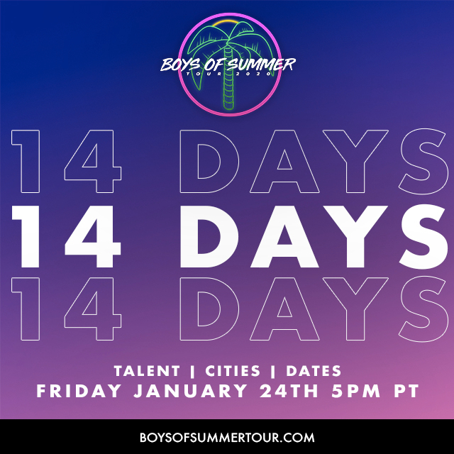 BoysOfSummer's tweet photo. Just 14 DAYS (2 WEEKS) from Today.. The STARTING LINEUP and CITIES will be announced!!! Who do you want to see?? #BOSISBACK https://t.co/whd3jTeYxe