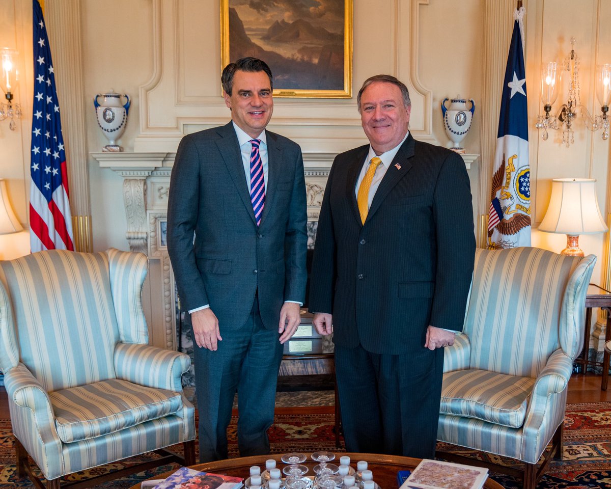 kevinyoder's tweet image. Great to sit with @mikepompeo this week to talk everything from the Midwest to the Mideast. Thanks for your tireless service to Kansas and to the American people Mr. Secretary. 🇺🇸 🇺🇸 🇺🇸