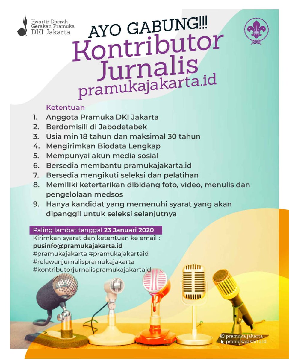 Ayo bergabung menjadi kontributor jurnalis pramukajakarta.id #pramukajakarta #pramuka