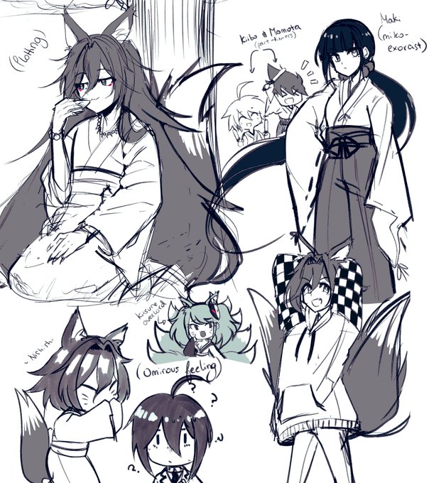 Y'all seem to have liked my destress doodles so ? 
Kitsune!Ouma and human!Saihara saiou au! 
#ndrv3 