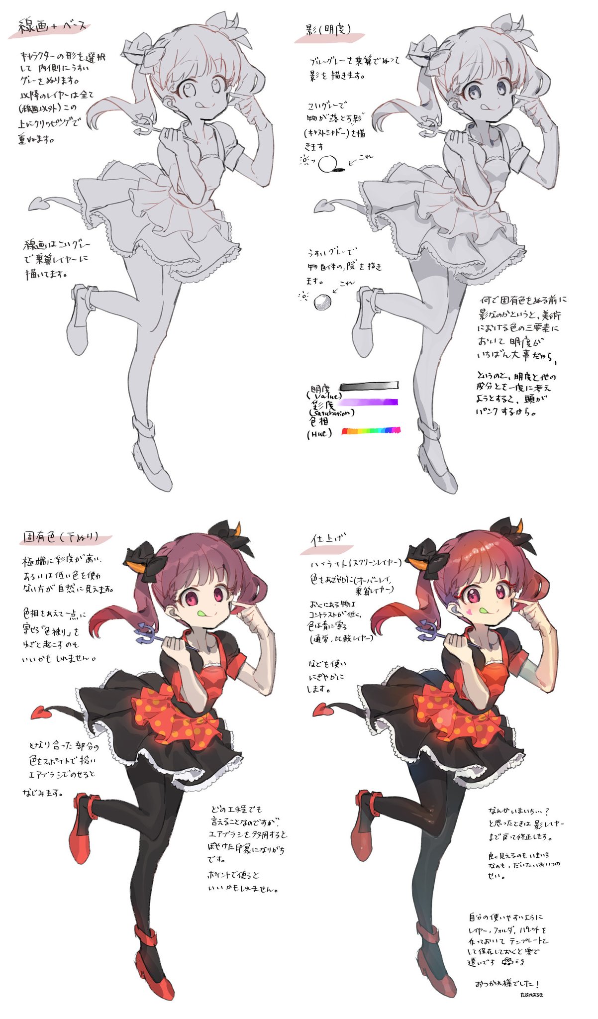 Tanakalma Comissions Open カラーリングのやり方説明作ってみました よかったら Tanakalma Comissions Open カラーリングのやり方説明作ってみました よかったら