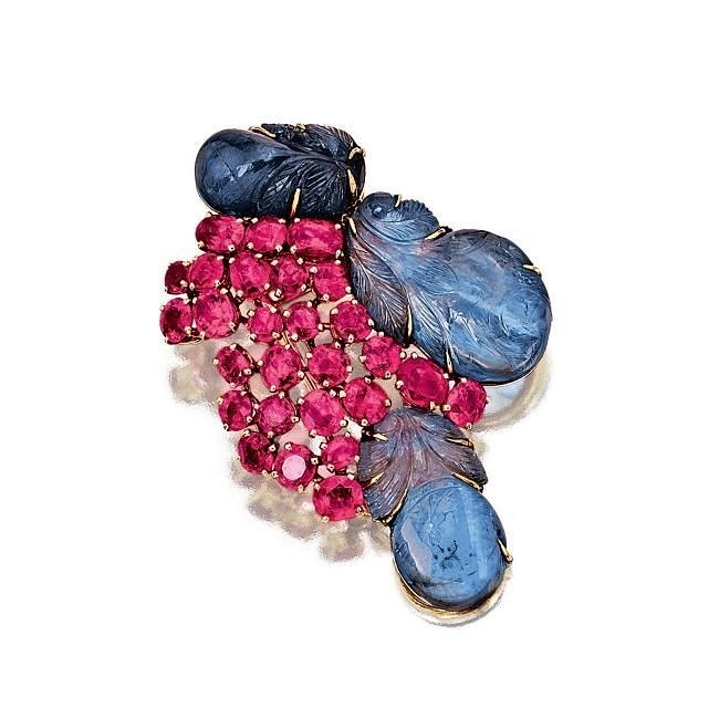 SilabaGems's tweet photo. #designers #silabagems Suzanne Belperon's sapphire and ruby brooch, 1950s https://t.co/UQ61QwzKZG