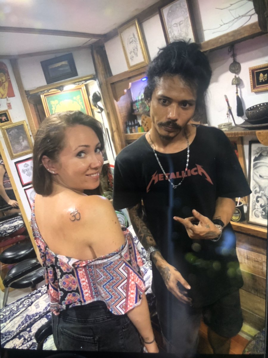 CoachLisy's tweet photo. So this happened last night! 

🕉

Has anyone gotten a Bamboo tattoo before?! I’m absolutely loving this!!! I’m just over thinking how clean the process was 😅 

Please let me know!!

#bambootattoo #tattoo #moreink #inked #tattooart #tattooartist #moretattoos https://t.co/EChj8IcaiZ