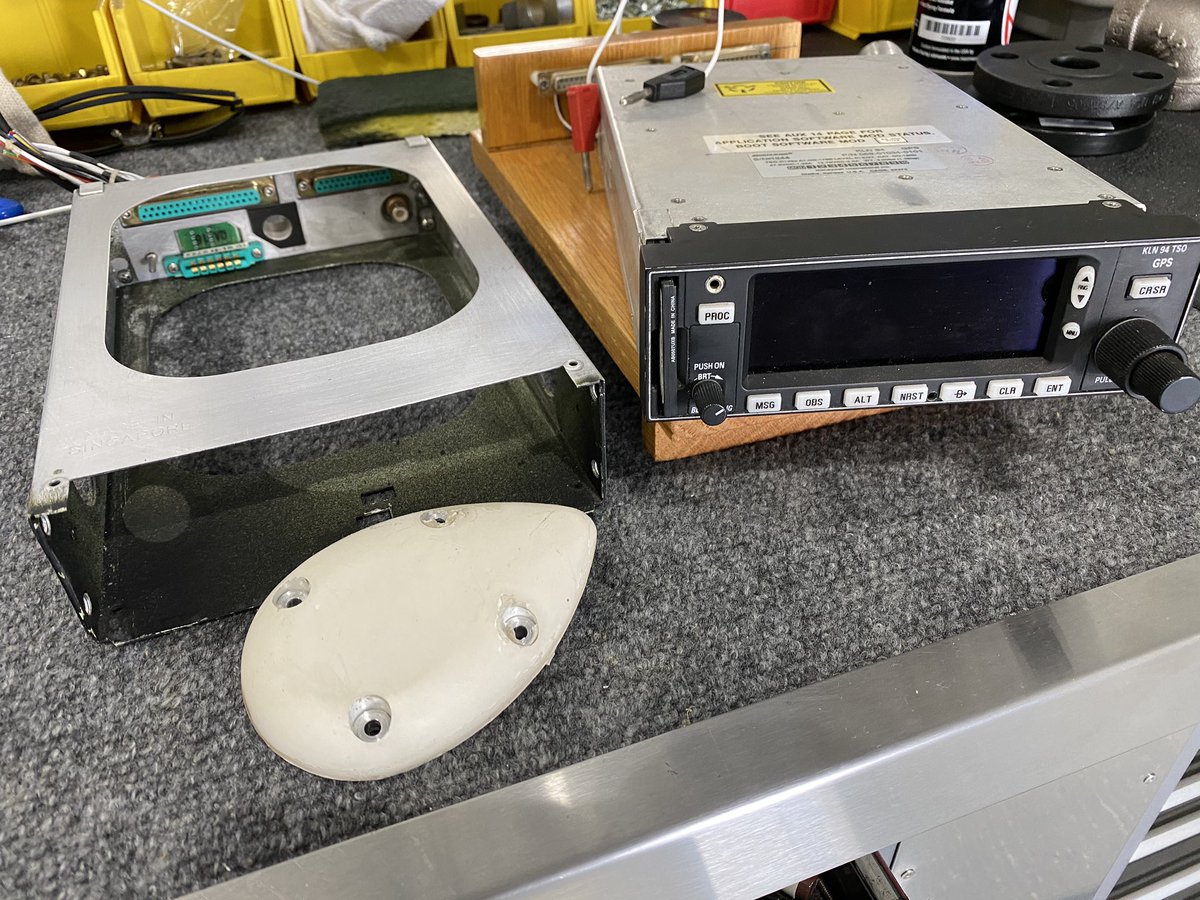 TheChadColby's tweet photo. Any of my aviation friends looking for a great GPS device? Have a #BendixKing KLN 94 TSO GPS w/ tray, antenna, & test stand for same. Msg me https://t.co/QPUAU9jzBB