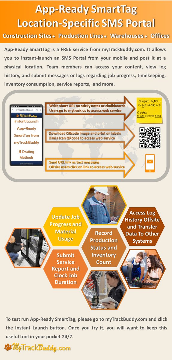 Go to mytrackbuddy.com to test run App-Ready SmartTag by clicking on the 'Instant Launch' button. Once you try it, you will want to keep this useful tool in your pocket 24/7.
#construction #constructiontech #manufacturing #constructionworker #jobsite #mytrackbuddy