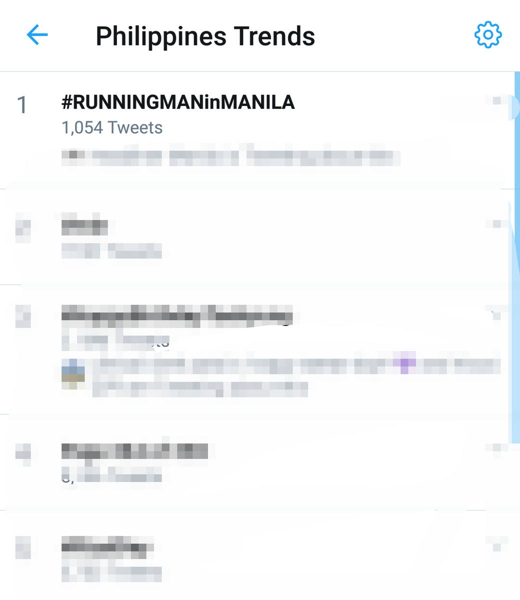 philconcerts's tweet photo. Trending #1 on PH Twitter trends! #RUNNINGMANinMANILA is finally happening ✨

See Ji Suk Jin, Yoo Jae Suk, Kim Jong Kook, Haha, Song Ji Hyo, Lee Kwang Soo, Jeon So Min, and Yang Se Chan LIVE on February 9, 2020 at the @MOAArena! 

@PULPLiveWorld @happeehour https://t.co/8hL1SvUJH2