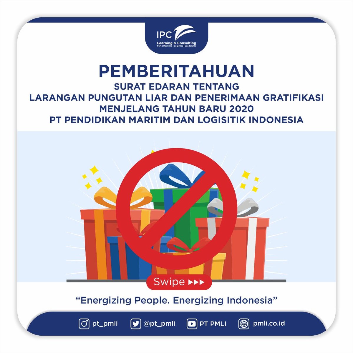 pt_pmli's tweet photo. Hai PMLI Lovers 👋🏻😁
Yuk bantu PT PMLI untuk meningkatkan Tata Kelola Perusahaan (GCG) dan penegakan standar etika yang lebih baik
•
#antigratifikasi #anti #gratification #pmli #ipc #pmlicantik #cintaipc https://t.co/ZDhnDumb03