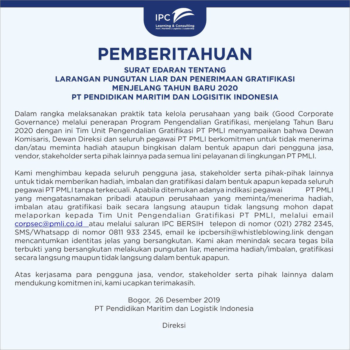 pt_pmli's tweet photo. Hai PMLI Lovers 👋🏻😁
Yuk bantu PT PMLI untuk meningkatkan Tata Kelola Perusahaan (GCG) dan penegakan standar etika yang lebih baik
•
#antigratifikasi #anti #gratification #pmli #ipc #pmlicantik #cintaipc https://t.co/ZDhnDumb03