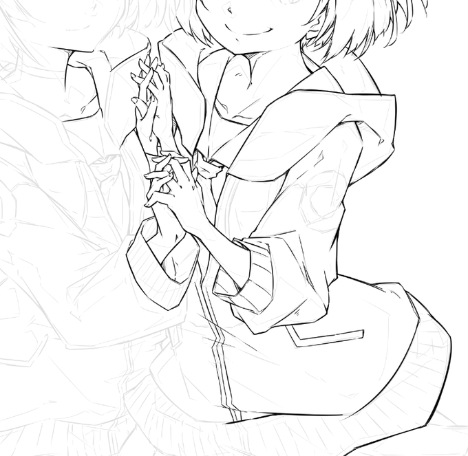 いつだったかに描いたラフを清書。 