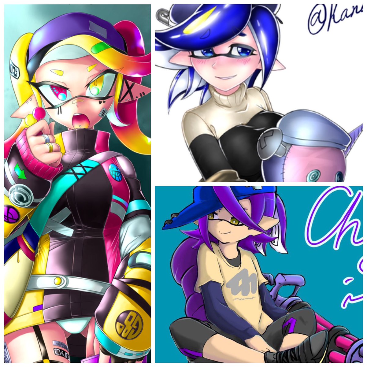 TKG_Chimaki's tweet photo. #スプラトゥーン絵描きさんと繋がりたい
#年末限定スプラトゥーン絵描きさんと繋がりたい
過去絵(一部よその子あり)で便乗失礼します😌
イカ絵とか他の絵とか描いたりしてます
今はちょっと浮上抑え気味ですが春になったら本気出して描きまくるのでよろしくお願いします〜！🙌 https://t.co/E7j4QwP2M5