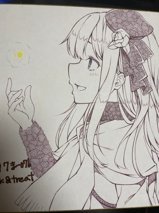 今回も色紙書きました。
サークルの目印にどうぞ。 