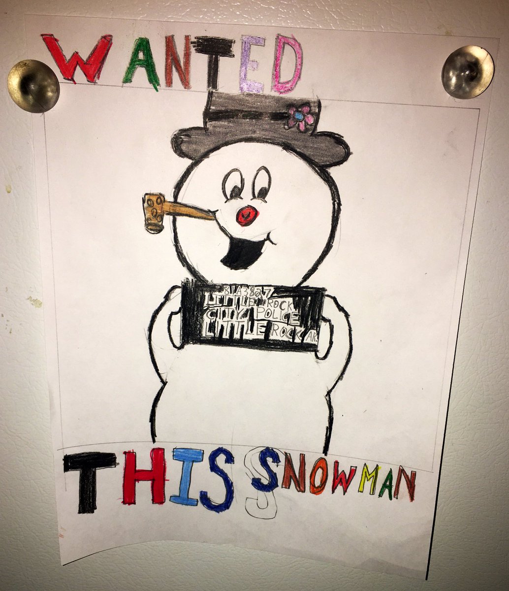 Nandry83's tweet photo. Thank you to my 10 year old for this amazing likeness of #Frosty #GISHMAS #Item8. https://t.co/EXcMJqw1r5