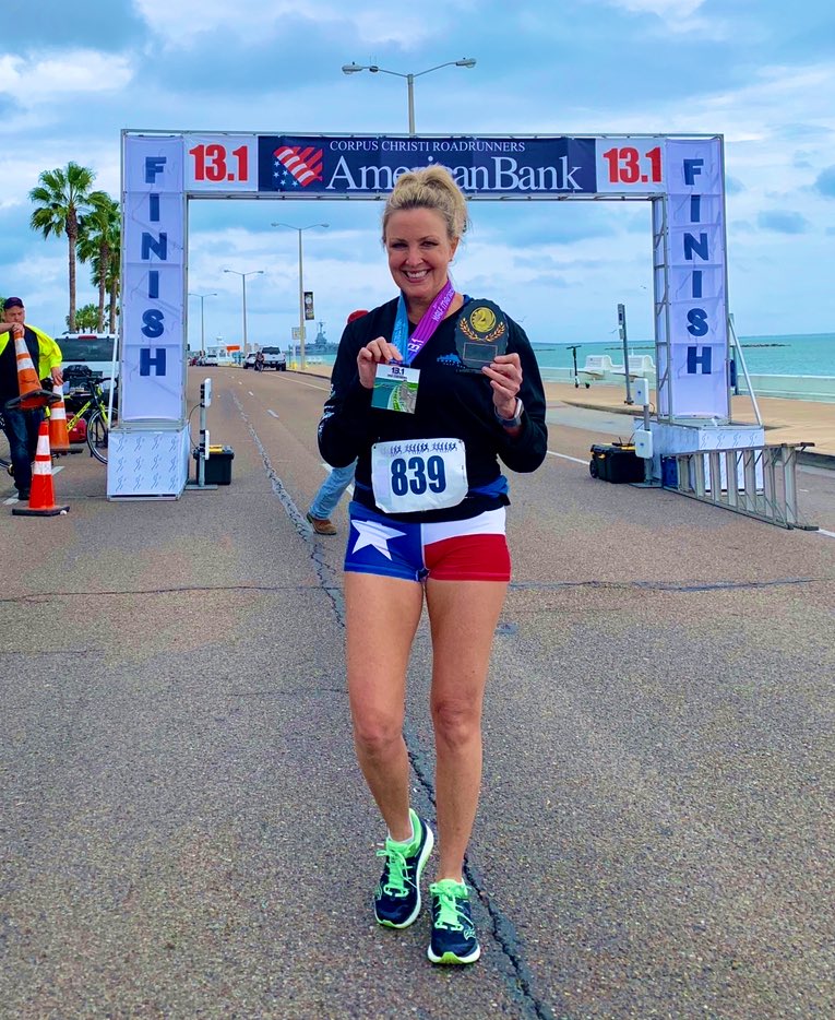 CarolynHoffmann's tweet photo. Annnnd there was #corpushalf #HalfMarathon #ccbay #seecc @VisitCCTexas #Cowboys corpuschristiroadrunners #winning https://t.co/PZ9BzKbmIV