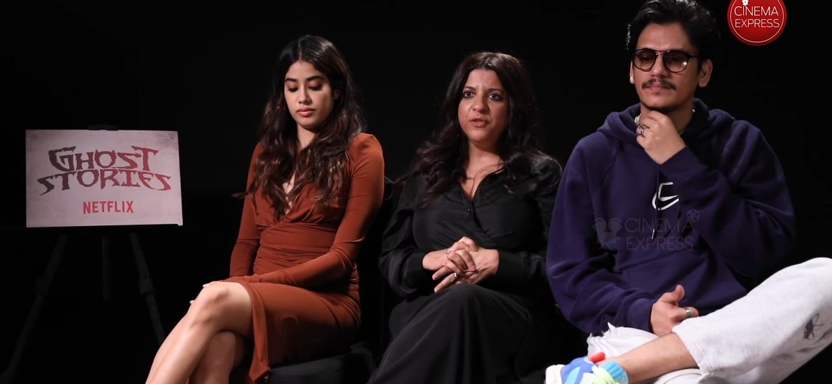 Iamnavein's tweet photo. Long Post Alert!
This is something beyond my dreams. I was one of the fortunate media people to interview the ace filmmakers #AnuragKashyap, #KaranJohar, #ZoyaAkhtar and #DibakarBanerjee, along with their cast, for their upcoming #Netflix anthology #Ghoststories https://t.co/bfgBZktfjp