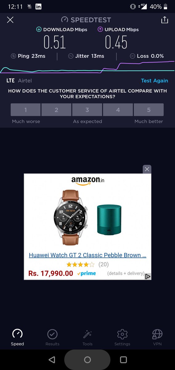 vishvadipu's tweet image. @Airtel_Presence this is your service in Noida hour city 1 #pathatic network