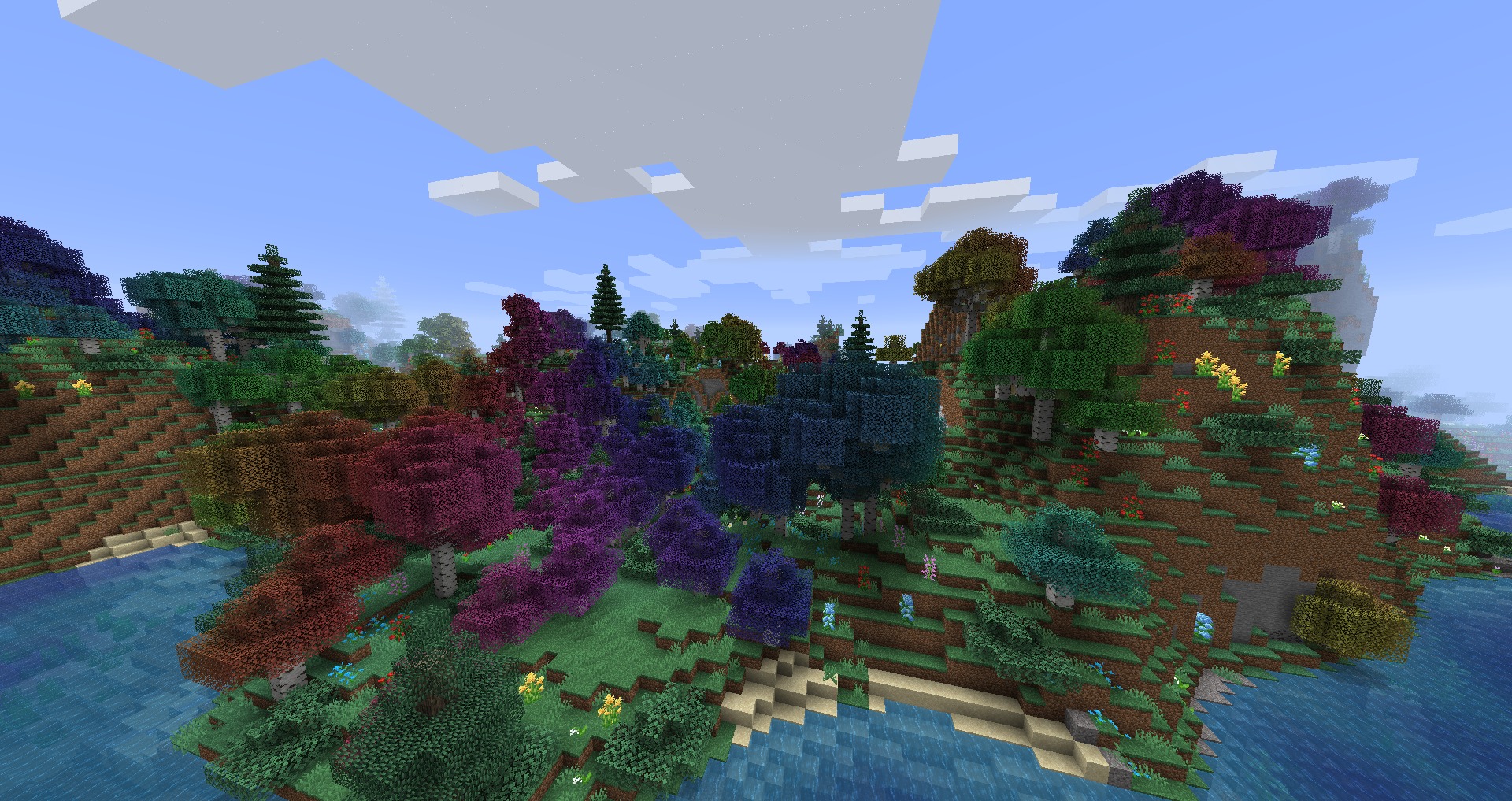 Forstride New Rainbow Valley Island Biome In Biomes O Plenty For 1 15 1 Features New Rainbow Birch Trees Which Have Their Own Saplings Leaves Download T Co 9ouukrkeyc T Co Kggxxqtbzn Twitter