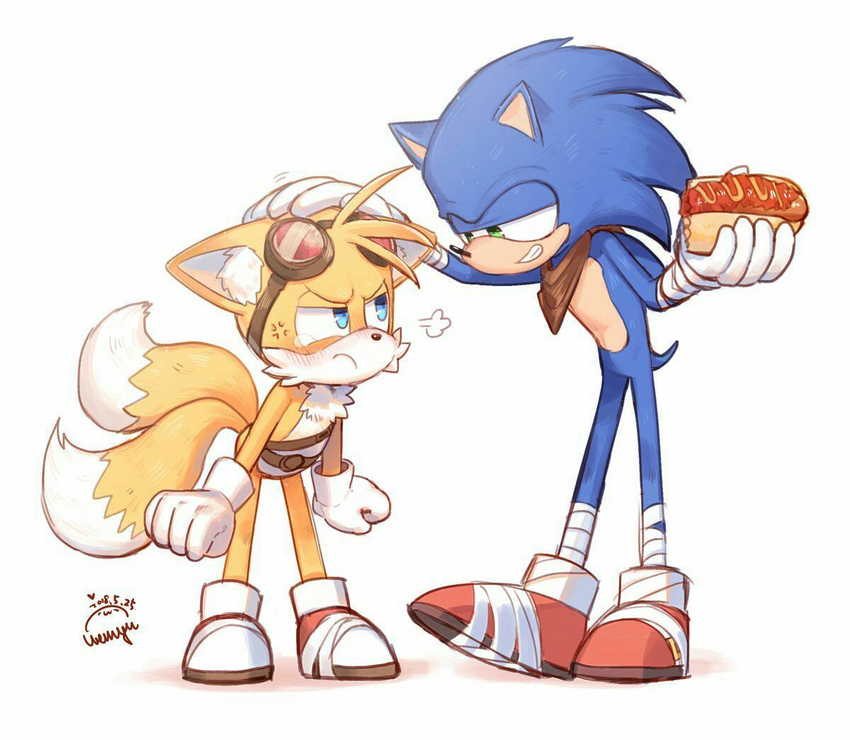 Is Sonic jealous of Tails' namesakes? (Artist: 7_0cc_nanashi) : r