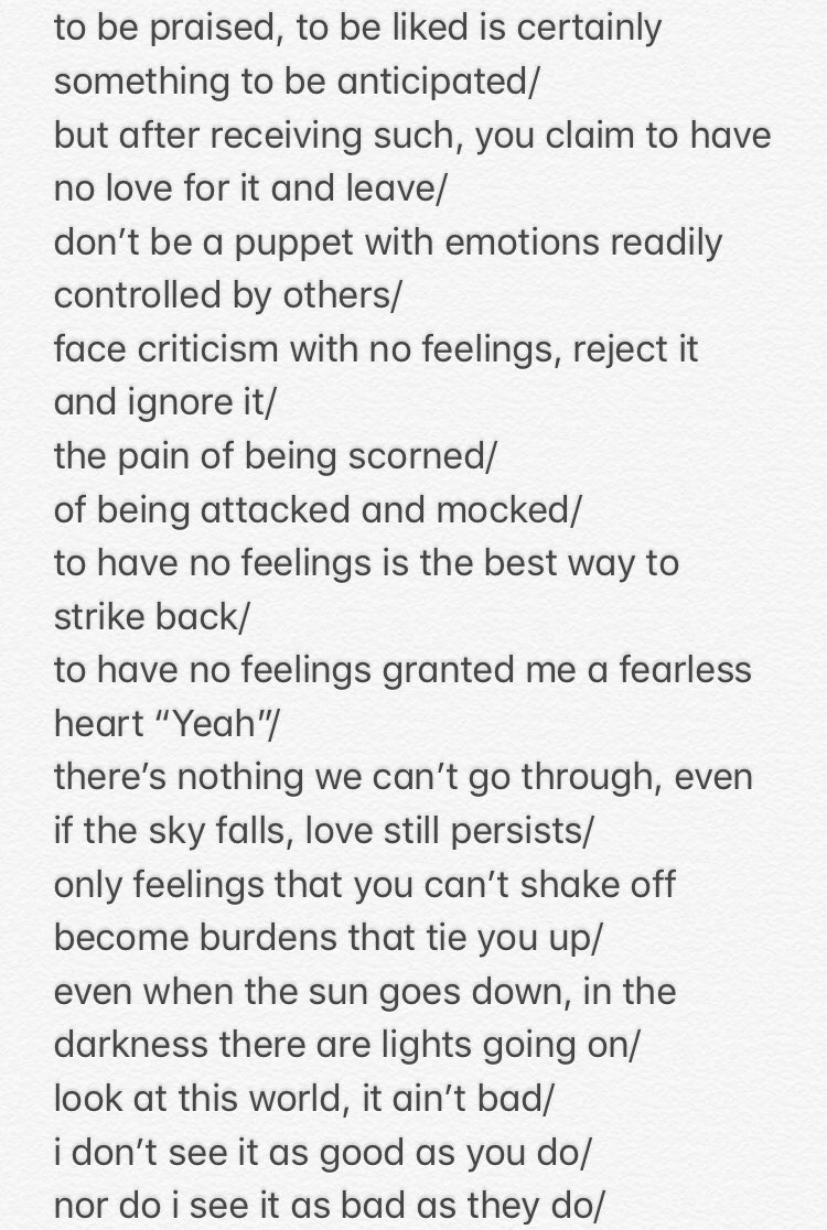 HANGUANGJUNES's tweet photo. YIBO’S “无感” LYRICS (ROUGH TRANSLATION) https://t.co/x86ix82e4k