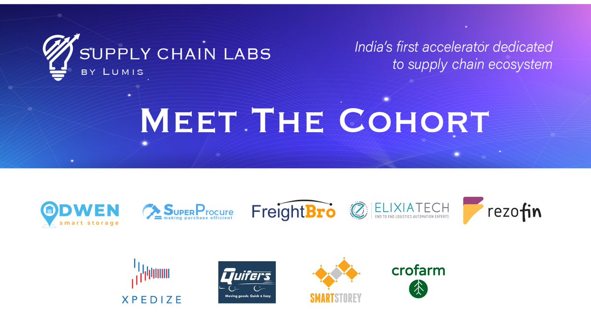 Odwen6's tweet photo. ODWEN was selected as one of the final cohorts for Lumis partners accelerator program - Supply Chain Labs. https://t.co/jkNeUmSCRI