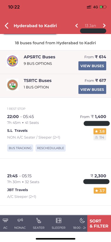 aravind_dussani's tweet photo. Hon’ble Chief Minister @ysjagan , @perni_nani and @IPR_AP Please have a look on these below private travel fares for Sankranthi Fest, Its almost 3X hike when compared to the normal day fares. How a normal people can afford these fares &amp; travel? And Please do needful.
@SakshiHDTV https://t.co/8l6GH8X0qz