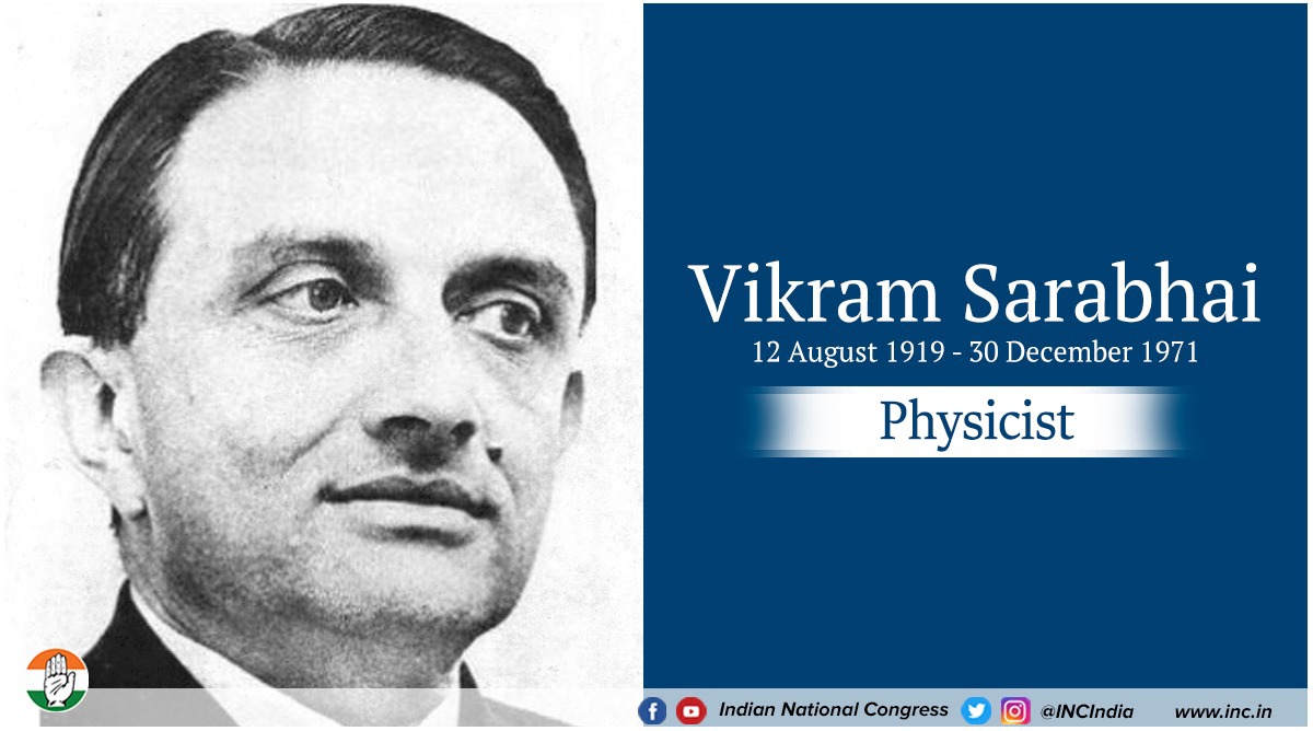 On 12 August Nation is celebrating Vikram Sarabhai's 100th birthday. He is the founder of ISRO (Indian Space Research Organisation) and is known as the Father of the Indian Space Program. He was a physicist, industrialist and innovator. @isro #isro #vikramlanderfound