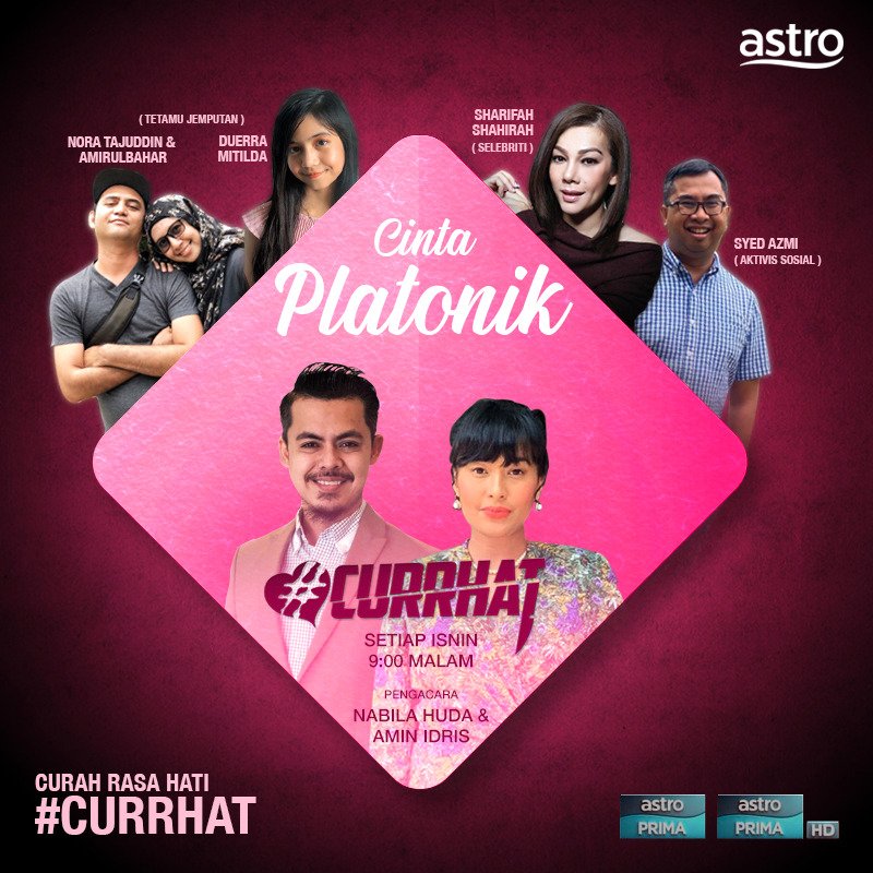 curahrasahati's tweet photo. Jangan lupa saksikan #currhat malam ini pada jam 9:00 Malam di saluran Astro Prima 105 & Prima HD 121 curahkan rasa hati anda di talian #currhat 03-89575002/03-89575505 atau kongsikan melalui talian whatsapp 019-7551105 https://t.co/UJCmiNFetj
