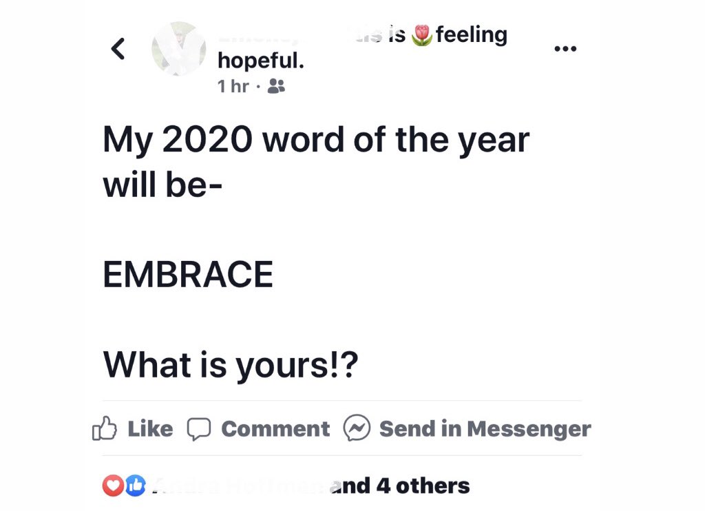 HoffmanCiera's tweet photo. My moms 2020 word will be.... https://t.co/2mMAR1ZfGH