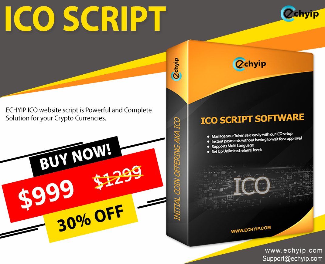 smith_allice's tweet image. #Buy highly #secured and user-friendly #ICO_Script from 
@ec_hyip and launch your own #ICO_Website instantly and without any coding knowledge.

For more info, Visit 👉👉echyip.com

#icoscript #icoscriptsoftware #ico #icowebsite #icoinvestmentwebsite