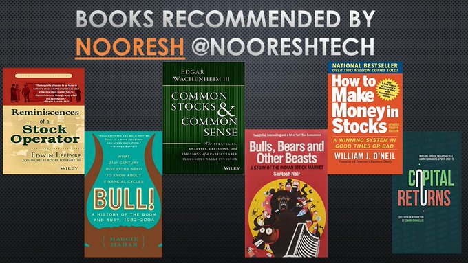 6 Books Recommended by  @nooreshtech #Investing  #BooksToRead  https://amzn.to/2Xi8p3O 