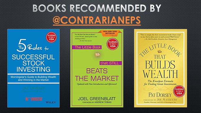  Books Recommended by  @contrarianEPS  #Investing  #BooksToRead   https://amzn.to/2ShQooo 