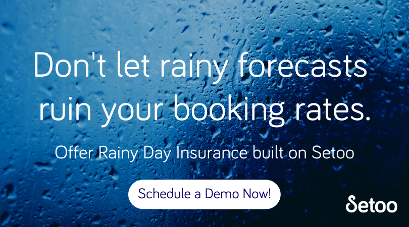SetooGroup's tweet image. Weather is a top concern for holidaymakers booking in advance. Don’t let rainy forecasts ruin your booking rates. Learn more about #rainyday insurance from Setoo: ow.ly/E8NX50x4E7w #rainyday