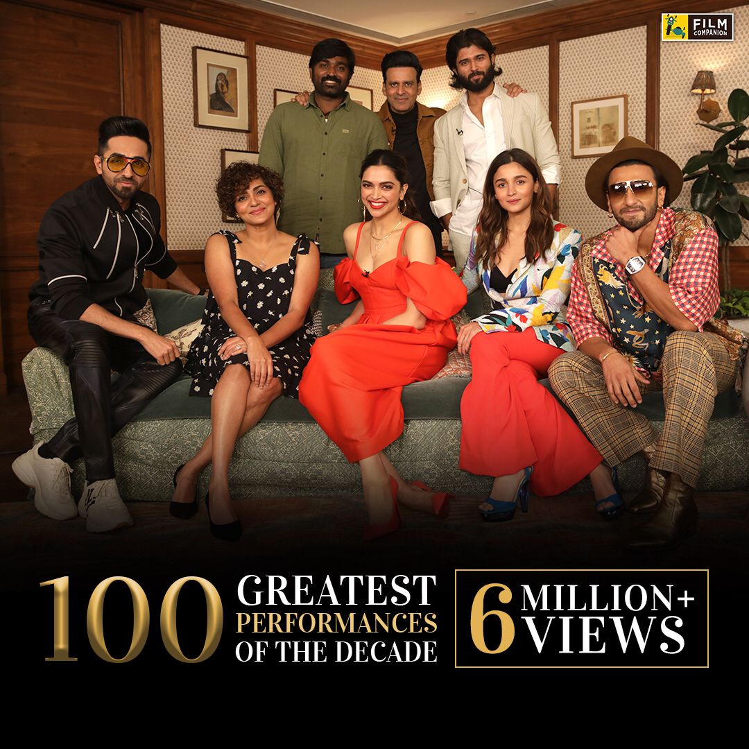 FilmCompanion's tweet photo. Ending the year on a high note with 6 million views on YouTube for our #ActorsAdda! Thank you for celebrating with us: https://t.co/6PIMOenx7g #BestOfTheDecade https://t.co/EMhksZms9i