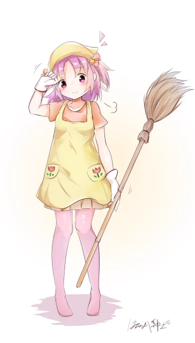 ところ(@healthy_umasi )さんのお掃除アリかりが可愛かったのでうちも描いてみました? 