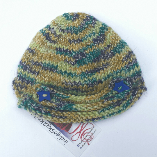 Indigosky2Knit's tweet photo. Green baby hat multi-coloured newsboy style hat https://t.co/xG1krWDWKc https://t.co/yfxnBXXUiW