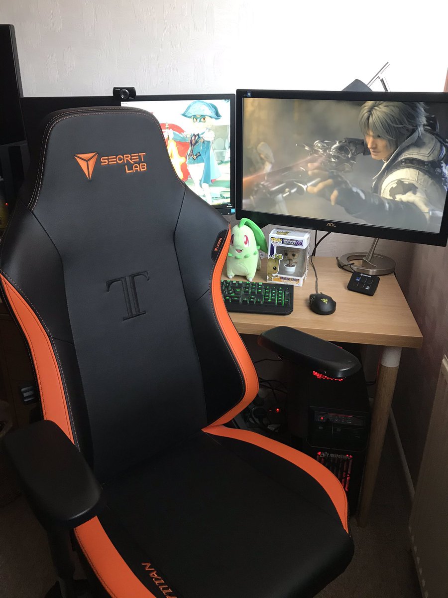 TheBrokeBoy's tweet photo. To pretty not to share. Usually the chair completes the set up. In this case the chair started the set up! @secretlabchairs #Secretlab2020 https://t.co/2oyPnNvxol