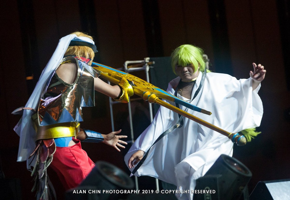 KyoHelios_Cos's tweet photo. "I use my treasure to show them the power that protect Uruk!"
#gilgameshcaster #kingu #enkidu #cosplayinvitational2019 #comicfiesta2019 #stage #stageperform #fategrandorder #fatego #babylonian #babylonia #typemoon #cosplay #diyarmor #diycostume #teamrisingamoeba #stageplay https://t.co/enghDszfyF