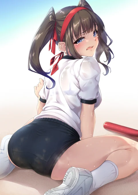 激しい特訓でヘトヘトのブルマちゃんです 