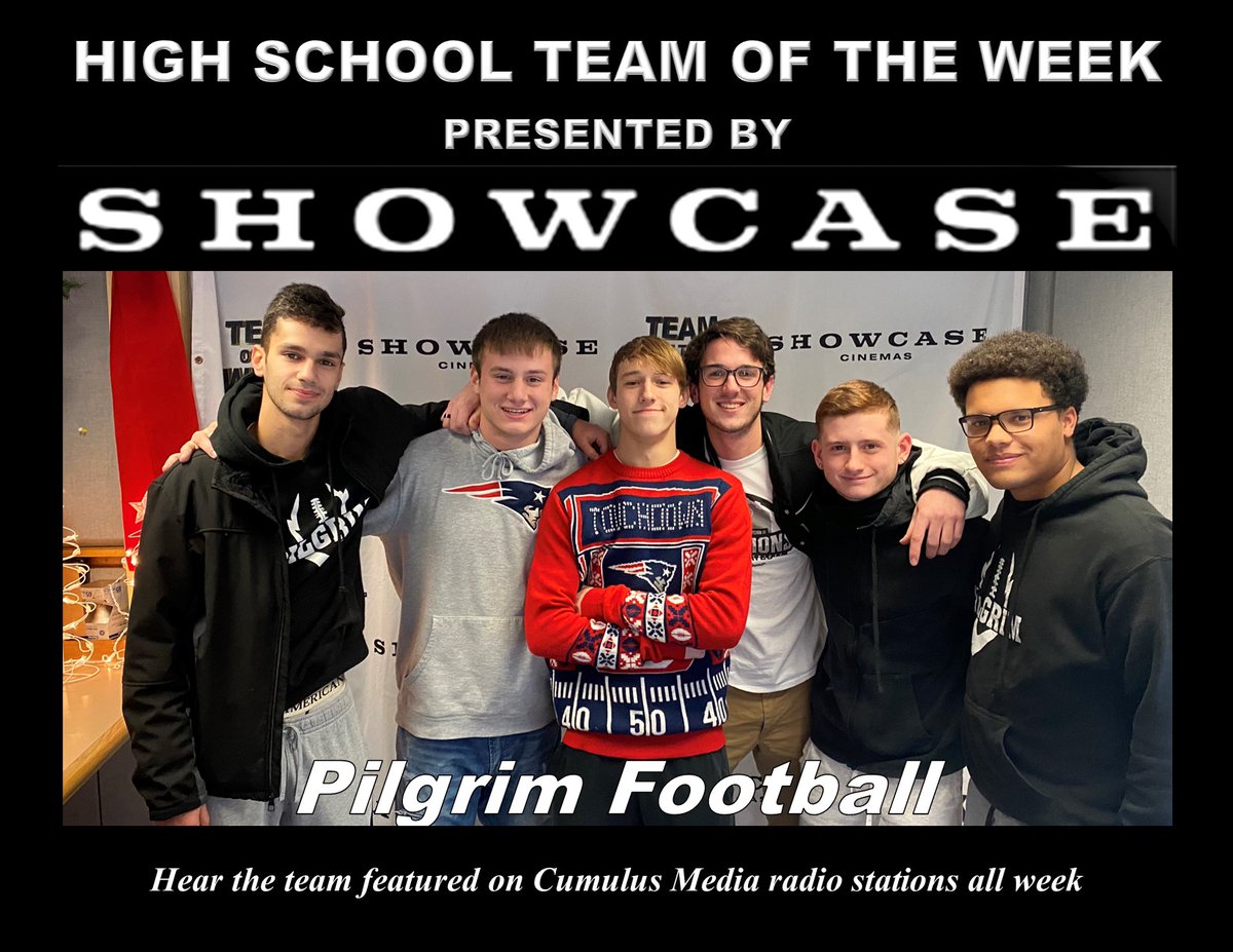 Congratulations SHOWCASE Cinemas High School Team of the Week: Pilgrim Football. The Patriots will be seeing the movie: Star Wars: The Rise of Skywalker
Also LISTEN for the announcement on: 
<a href="/Hot106/">HOT106</a> <a href="/92profm/">92 PRO-FM</a> &amp; @LiteRock105 
<a href="/ShowcaseUS/">Showcase Cinemas US</a> 
#ShowcaseTOTW