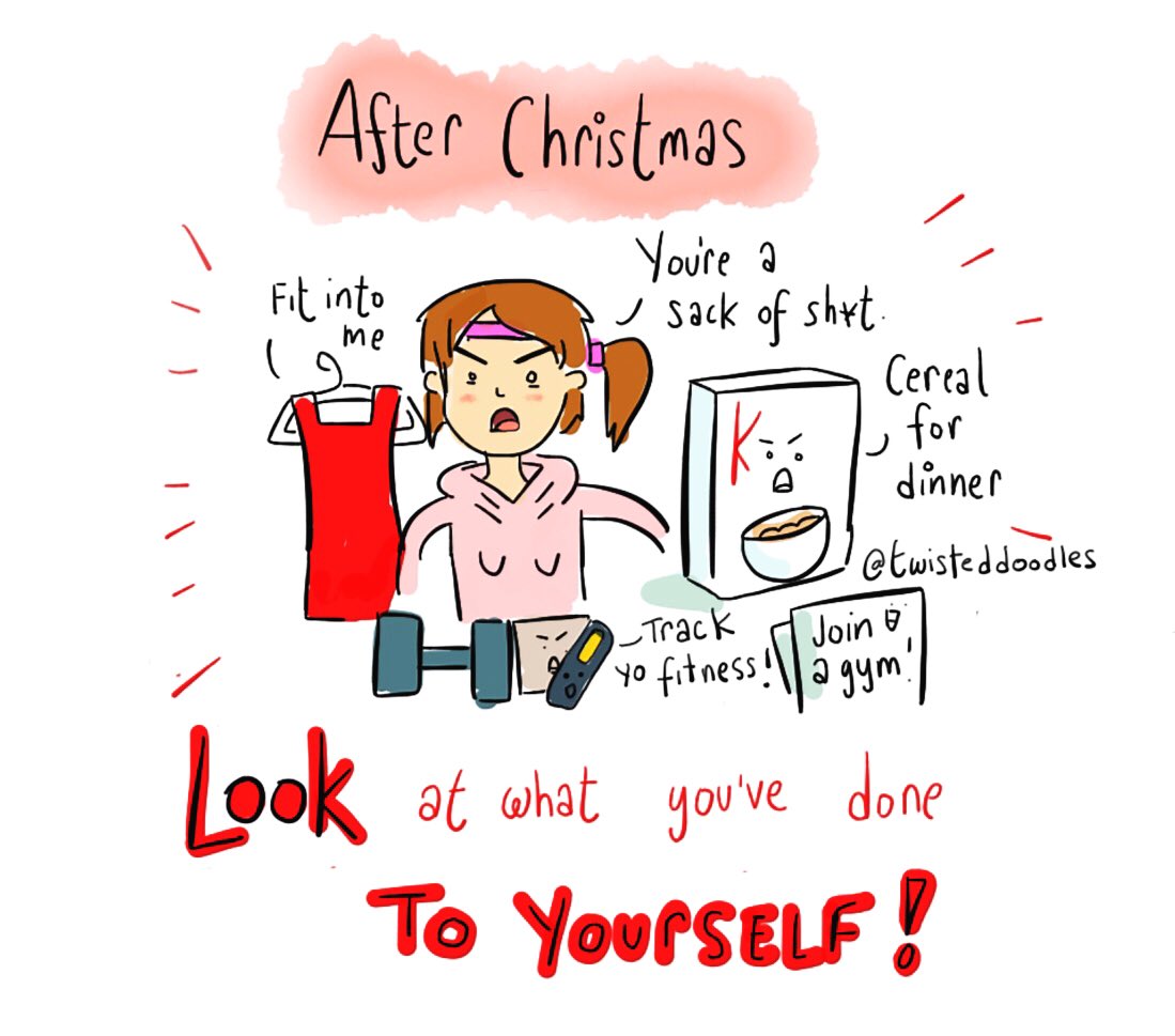 Adverts before and after Christmas