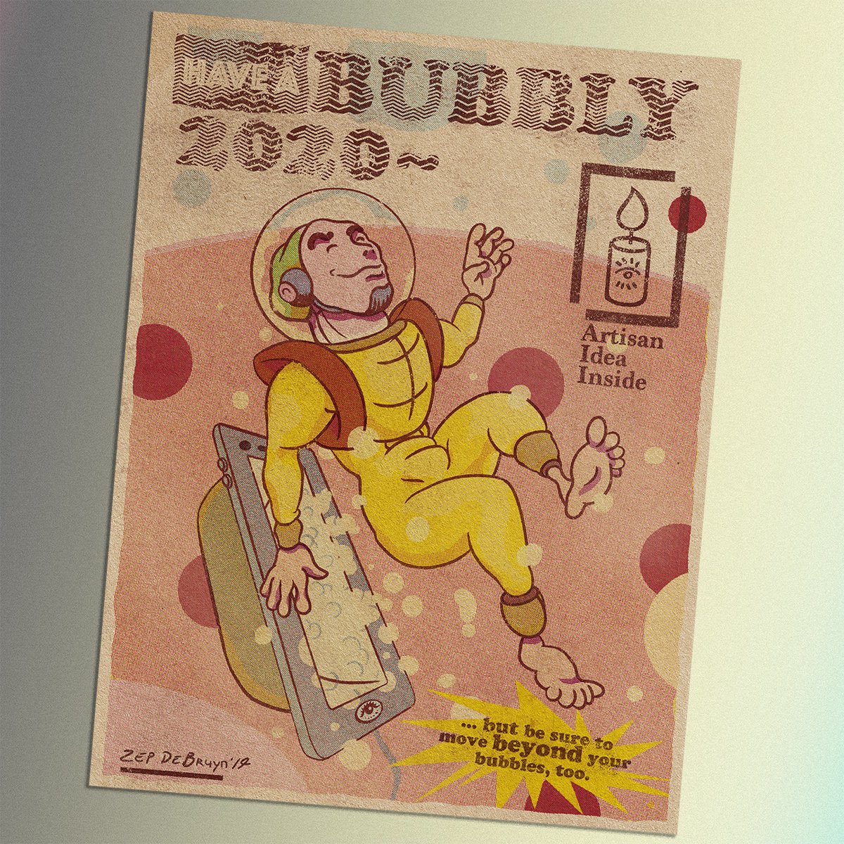 zepdebruyn's tweet photo. Gelukkig nieuwjaar. Met een commissie of aankoop steun je in 2020 jouw locale creatieveling, 2019 was maar eenzaam zonder jou.
#supportlocalartists #illustratie #beeldmaker #cartoonist #stiptekenaar #visueelontwerp #burstthatbubble #comicspinup #idee #nieuwjaarswens https://t.co/jnbvFSeLmZ