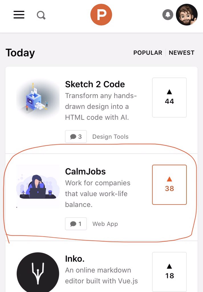 John200Ok's tweet image. CalmJobs is currently top 2 of the day on Product Hunt 😃
Check it out:
👇🏼👇🏼👇🏼
producthunt.com/posts/calmjobs
☝🏼☝🏼☝🏼
#techjobs #producthunt #indiehacker