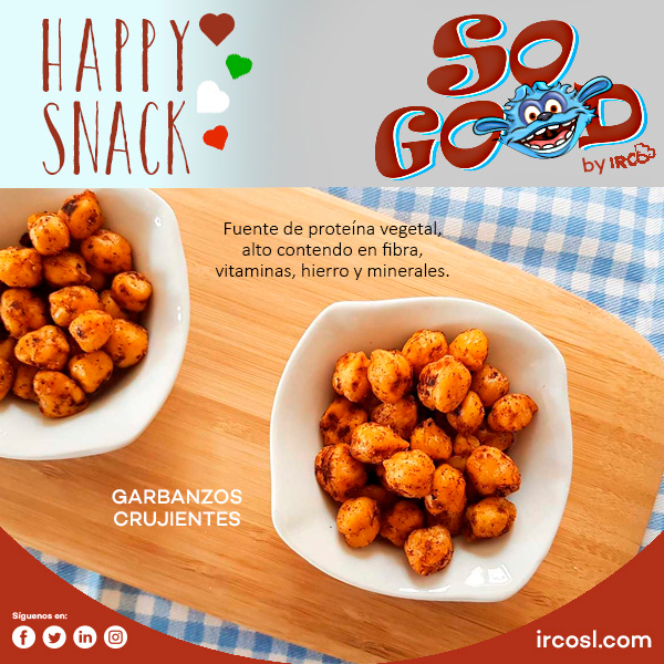 ircosl's tweet photo. ¡Nos encanta la proteína vegetal! Y estamos seguros que a ti también. Un bol de garbanzos crujientes además te aporta fibra, hierro, vitaminas y minerales. ¡Un #happysnack completísimo! https://t.co/tvRhZSh3vR
