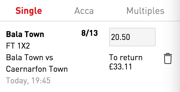 footballtips's tweet photo. SIX BETS TO GET FROM £10 TO £100!! 💷

Bet 2: Bala Town v Caernarfon Town - HOME WIN✅

£20 returns £33.11 🙌

Sign up HERE to join in 📲 https://t.co/ZpABluNvsr

[Unlocks 2 x £10 Free Bets Too]

#FTChallenge ⚽

🔞 18+, new customer offer. T&amp;C's apply | BeGambleAware. https://t.co/e6XdkWjInz