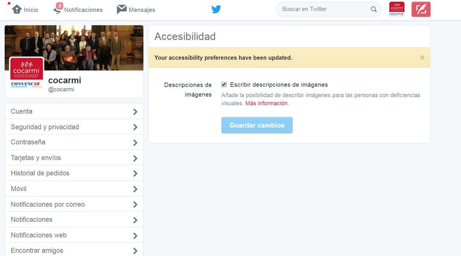 cocarmi's tweet photo. 📢Addictes al twitter: feu les imatges que pengeu
#accessibles a les persones cegues.
Cóm? ➡️clicant l'opció #descripció a Accessibilitat. Després, quan afegiu la imatge, descriviu-la. No costa tant,#piuleu x a tothom
@ONCE_oficial @Fundacion_ONCE @Taula3sector
@DiariDiscapCat https://t.co/VQoYQACubI