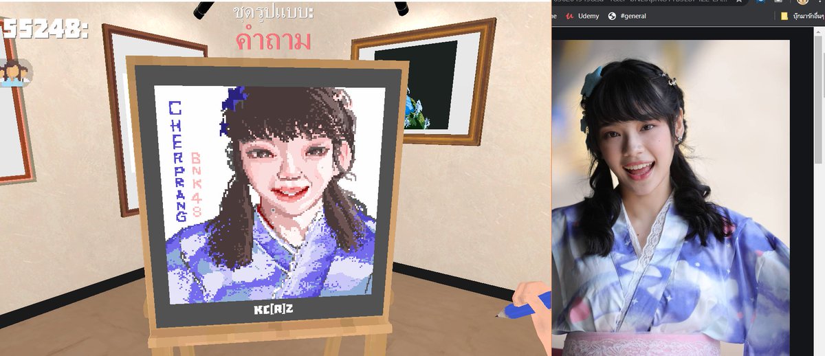 care_cher's tweet photo. เอาภาพเฌอมาฝากก่อนปีใหม่ครับ ขอให้มีความสุขกันถ้วนหน้านะครับ
ภาพซ้าย จากเกม Pixel Painter ใน Steam
ภาพขวา เพิ่งได้ว่างวาดสัก2สัปดาห์ที่แล้วหลังจากกลับมาจากแฟนมีต
#CherprangBNK48
#Pixel_Painter https://t.co/J3t3YtBs0T