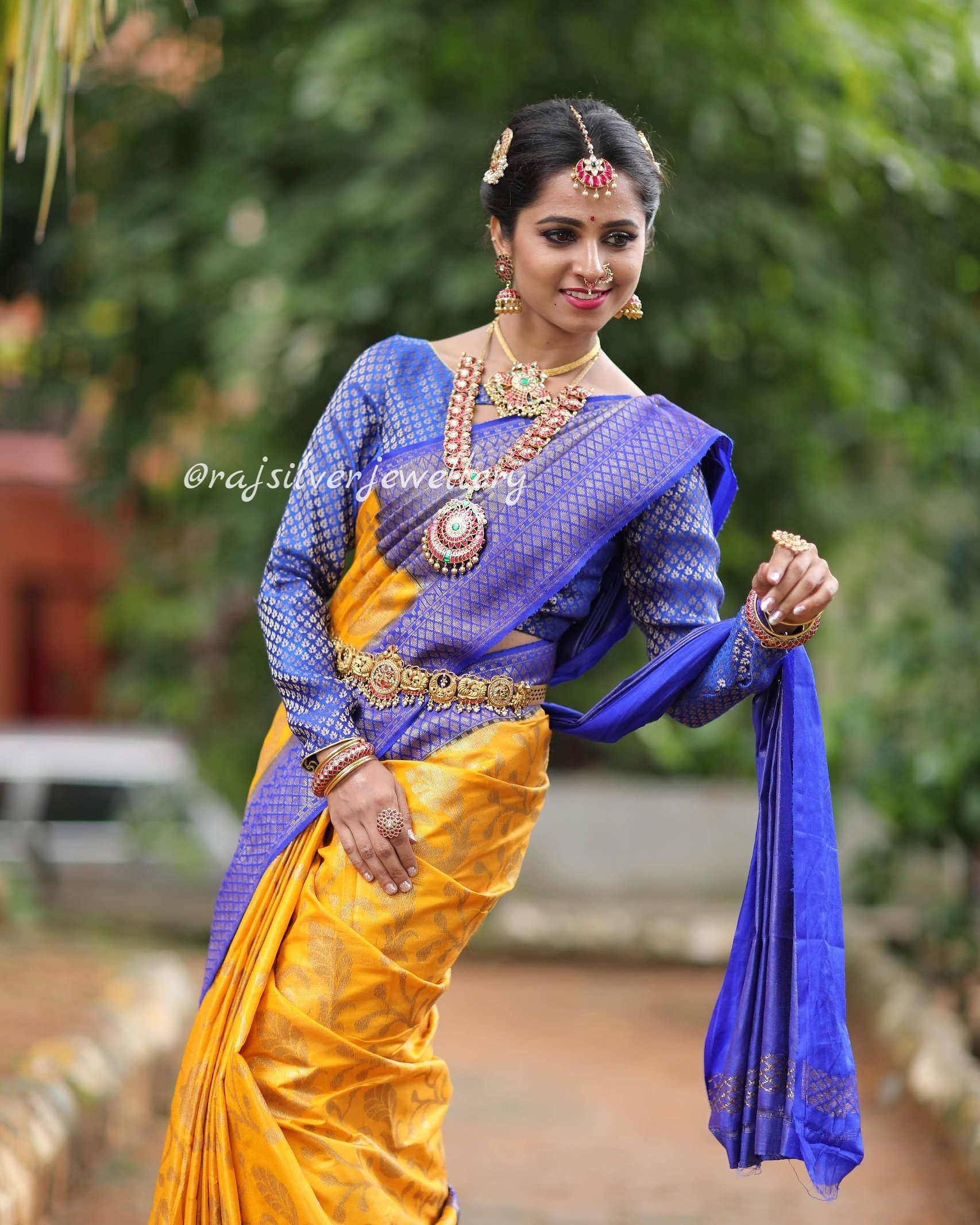 Oxide jewellery on nauvari saree deals