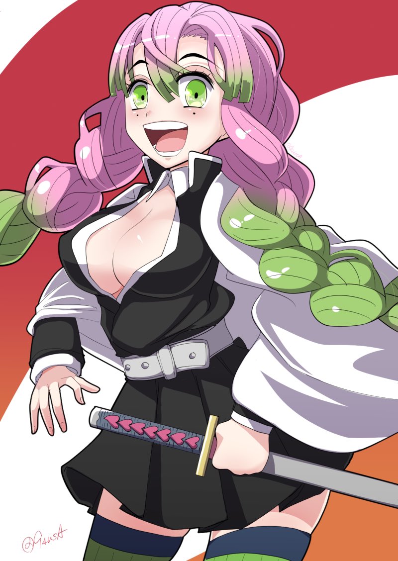 Мицури 18 клинок рассекающий. Мицури Кимецу. Митсури Канроджи. Каранджи Мицури. Клинок рассекающий демонов Мицури