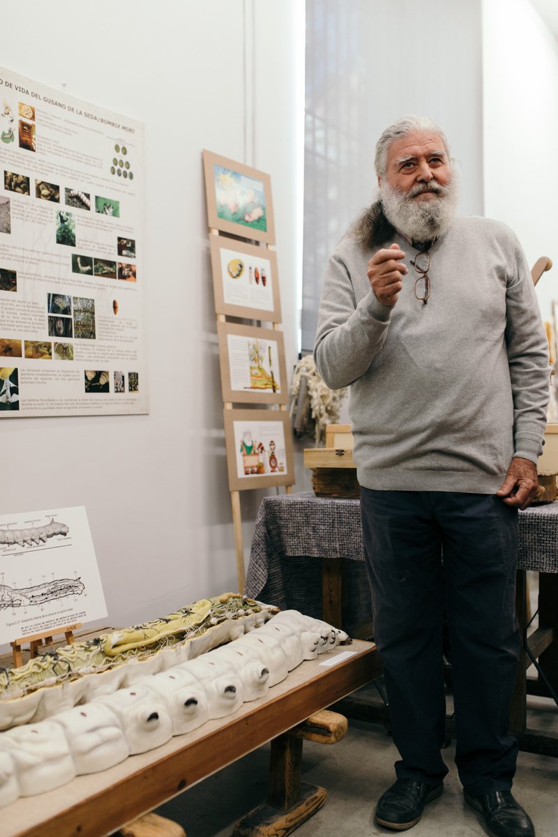 SilkSPInstitute's tweet photo. El Instituto Seda España en su Exposición La Seda en la Real Fábrica de Tapices tiene como importante soporte de la misma a la Eco Granja de La Seda. https://t.co/FpM4l5zyim https://t.co/47aS3OEFd3