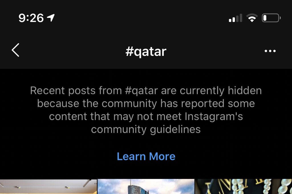Well this is seriously uncool. Why has <a href="/instagram/">Instagram</a> hidden posts with #Qatar for months? Instagram literally banned the name of a country. Retweet and speak up to get IG to care about fixing this.